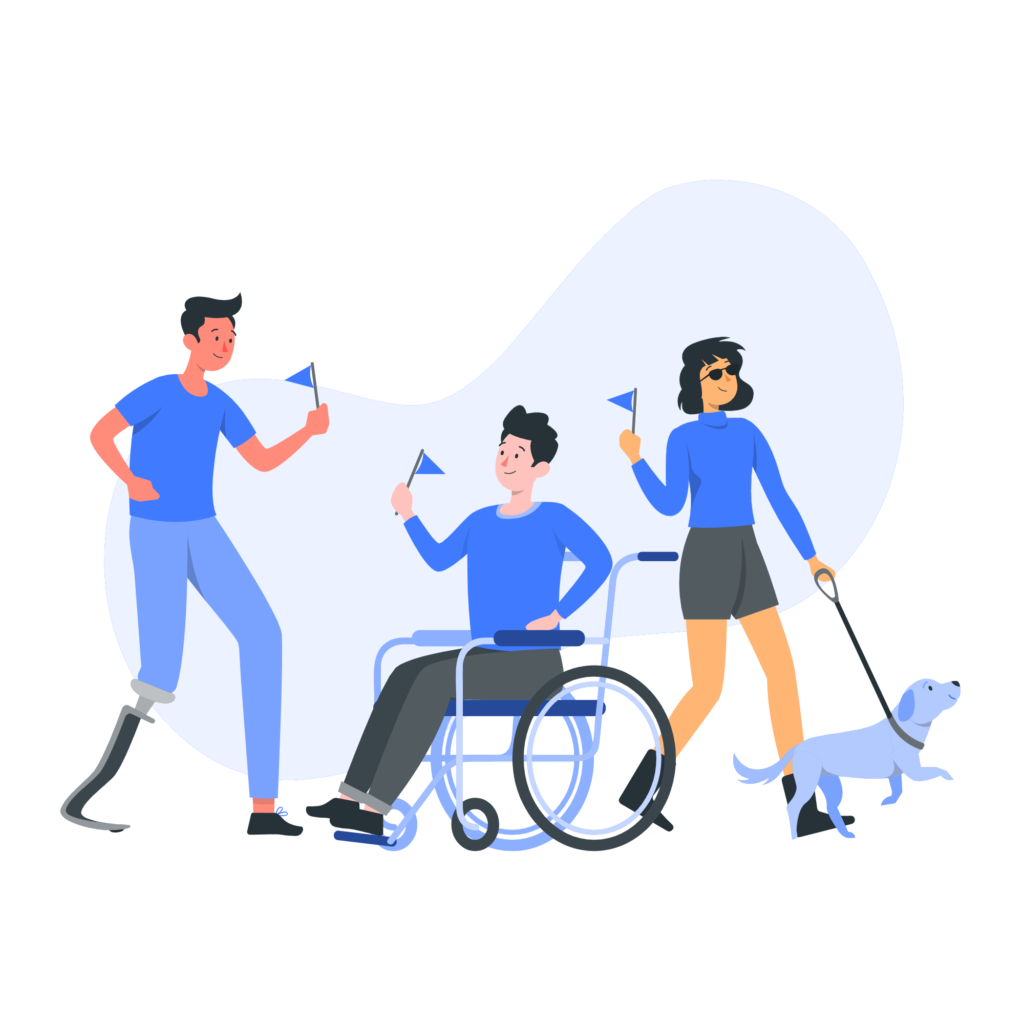 Illustration des différents handicaps