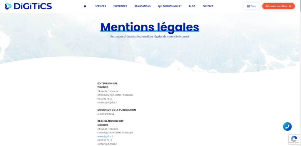 Image de la page des mentions legales de digitics.fr